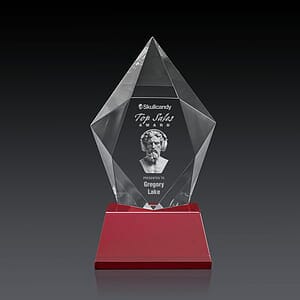 Devron 3D Award on Base - Red