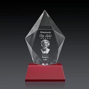 Devron 3D Award on Base - Red