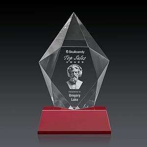 Devron 3D Award on Base - Red