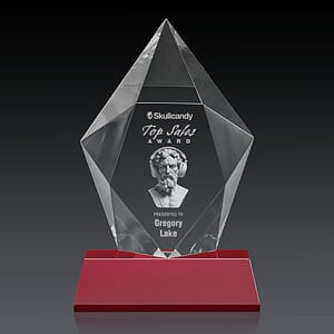 Devron 3D Award on Base - Red