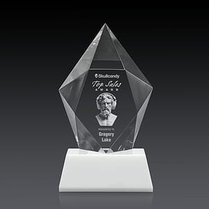 Devron 3D Award on Base - White