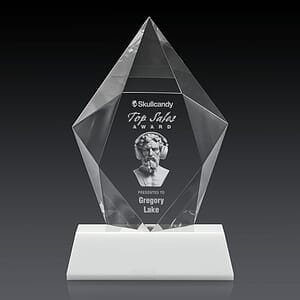 Devron 3D Award on Base - White