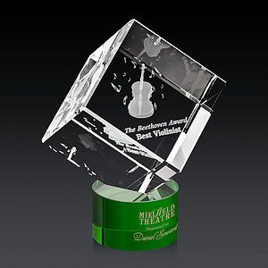 Burrill 3D Award on Marvel Base - Green