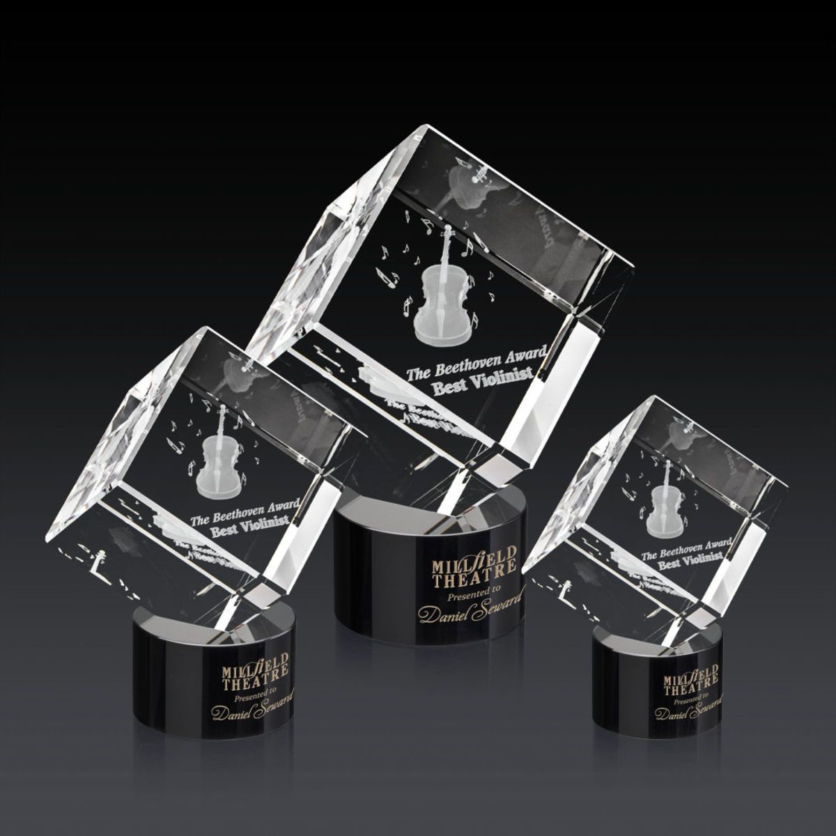 Burrill 3D Award on Marvel Base - Black