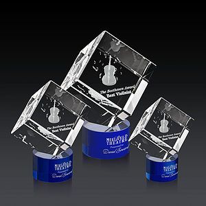 Burrill 3D Award on Marvel Base - Blue