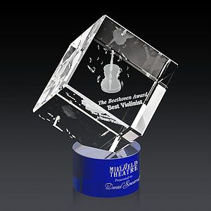 Burrill 3D Award on Marvel Base - Blue
