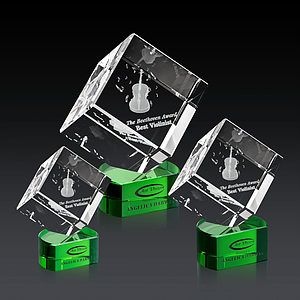 Burrill 3D Award on Paragon Base - Green