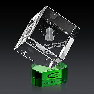 Burrill 3D Award on Paragon Base - Green