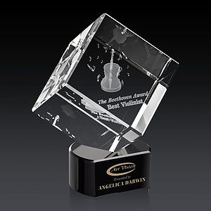Burrill 3D Award on Paragon Base - Black