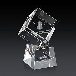 Burrill 3D Award on Robson Base - Clear