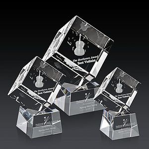 Burrill 3D Award on Robson Base - Clear
