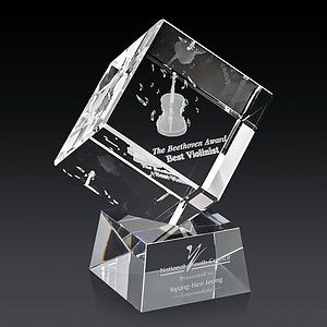 Burrill 3D Award on Robson Base - Clear