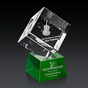 Burrill 3D Award on Robson Base - Green