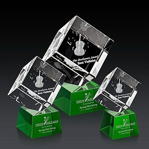 Burrill 3D Award on Robson Base - Green