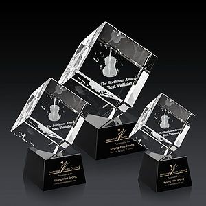 Burrill 3D Award on Robson Base - Black