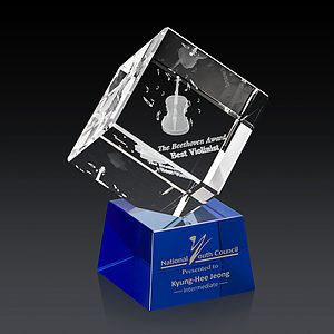 Burrill 3D Award on Robson Base - Blue