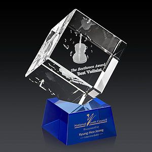 Burrill 3D Award on Robson Base - Blue