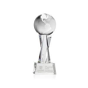 Globe Award on Grafton Base - Clear