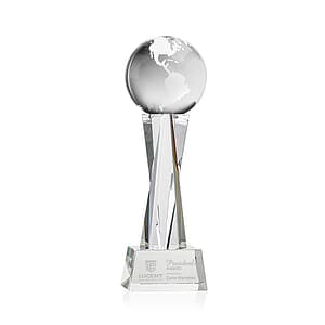 Globe Award on Grafton Base - Clear