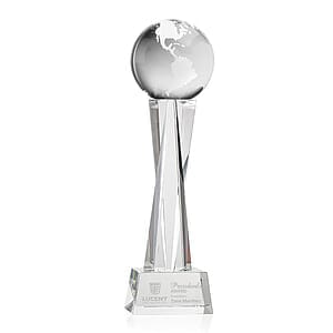 Globe Award on Grafton Base - Clear