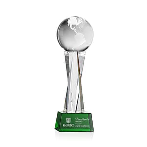 Globe Award on Grafton Base - Green