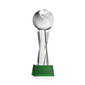 Globe Award on Grafton Base - Green
