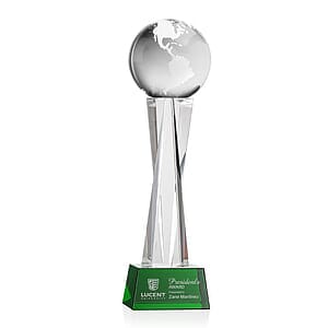 Globe Award on Grafton Base - Green