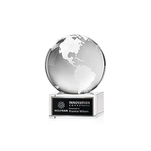 Globe Award on Hancock Base - Clear