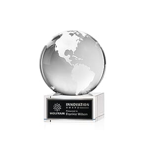 Globe Award on Hancock Base - Clear