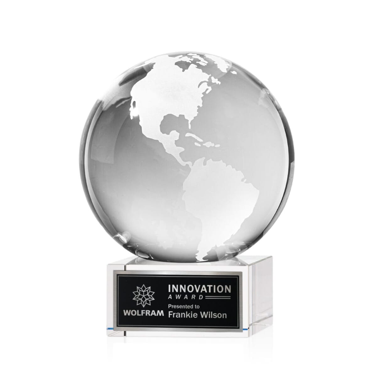 Globe Award on Hancock Base - Clear