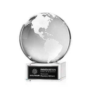 Globe Award on Hancock Base - Clear