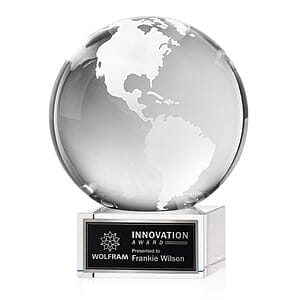 Globe Award on Hancock Base - Clear