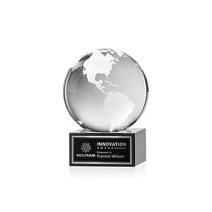 Globe Award on Hancock Base - Black