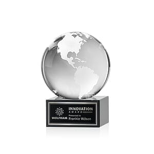 Globe Award on Hancock Base - Black