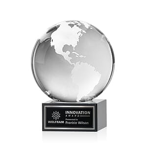 Globe Award on Hancock Base - Black