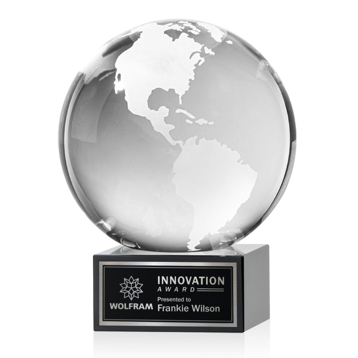 Globe Award on Hancock Base - Black