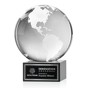 Globe Award on Hancock Base - Black