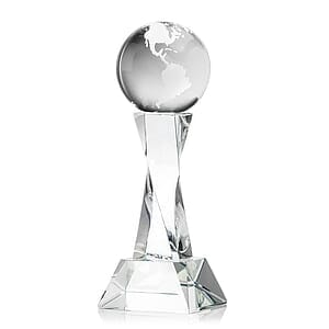 Globe Award on Langport Base - Clear