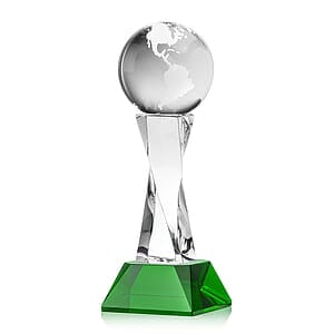 Globe Award on Langport Base - Green