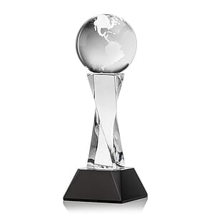 Globe Award on Langport Base - Black
