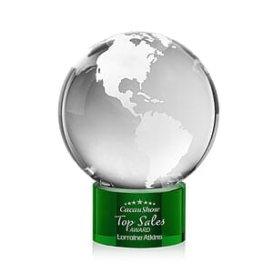 Globe Award on Marvel Base - Green