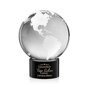 Globe Award on Marvel Base - Black