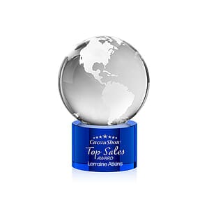 Globe Award on Marvel Base - Blue