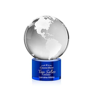 Globe Award on Marvel Base - Blue
