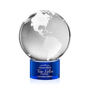 Globe Award on Marvel Base - Blue