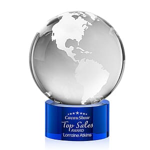 Globe Award on Marvel Base - Blue
