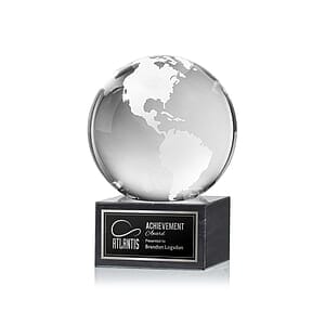 Globe Award on Square Marble Base