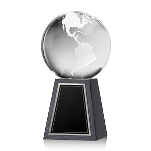 Globe Award on Tall Marble Base