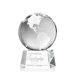 Globe Award on Robson Base - Clear