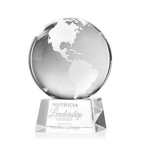 Globe Award on Robson Base - Clear